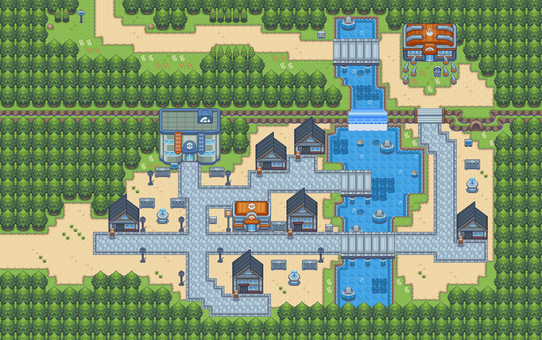 Pokemon Light Platinum Zhery City Map